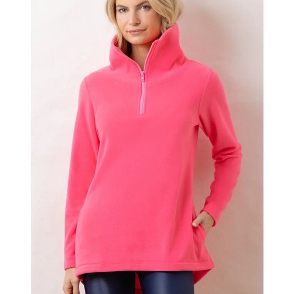 Dudley Stephens Vello Fleece Prospect Pullover Small Hot Pink Athleisure Pockets